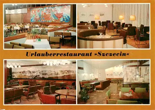 AK / Ansichtskarte 73958714 Szczecin_Stettin FDGB Urlauberrestaurant Szczecin Speiserestaurant Odra Cafe Malina Verbinder Bierstube Gryf