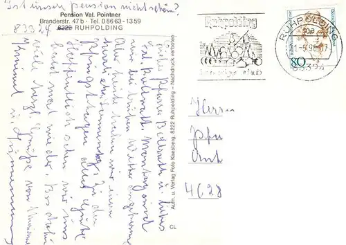 AK / Ansichtskarte  Ruhpolding Pension Val Pointer