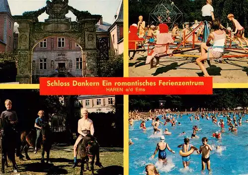 AK / Ansichtskarte 73958724 Haren_Ems Schloss Dankern Ferienzentrum Reiten Spielplatz Badespass