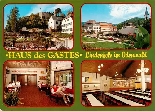 AK / Ansichtskarte 73958747 Lindenfels_Odenwald Haus des Gastes Gastraum Park Veranstaltungsraum