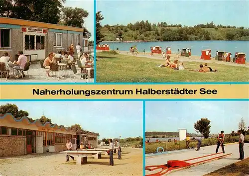 AK / Ansichtskarte 73958751 Halberstadt Naherholungszentrum Halberstaedter See Tischtennis Minigolf