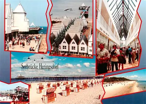 AK / Ansichtskarte  Heringsdorf__Ostseebad_Usedom Seebruecke Einkaufspassage Strandpartien