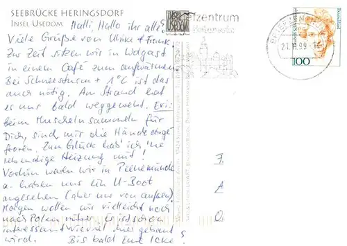 AK / Ansichtskarte  Heringsdorf__Ostseebad_Usedom Seebruecke Einkaufspassage Strandpartien