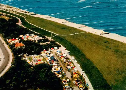 AK / Ansichtskarte 73958775 Duhnen_Cuxhaven Zeltplatz am Duhner Strand Fliegeraufnahme