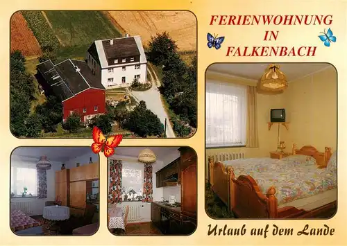 AK / Ansichtskarte  Falkenbach Fliegeraufnahme Ferienwohnung Fiedler Appartements