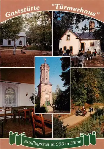 AK / Ansichtskarte  Rochlitz__Sachsen Gaststaette Tuermerhaus Gastraum Freiterrasse Friedrich August Turm