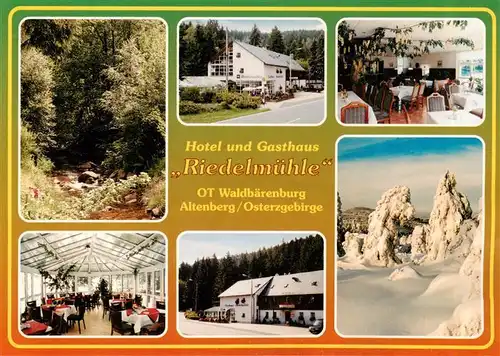 AK / Ansichtskarte 73958790 Waldbaerenburg Hotel und Gasthaus Riedelmuehle Gastraeume Felsmassiv