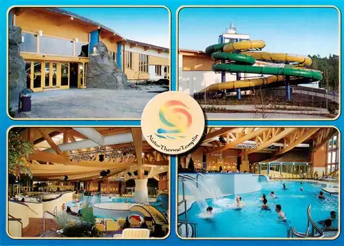 AK / Ansichtskarte  Templin Natur Therme Templin Gastraum Wasserrutsche Hallenbad