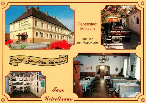 AK / Ansichtskarte 73958808 Maissau Gasthof Zur Alten Schmiede Terrasse Gastraeume