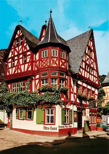 AK / Ansichtskarte 73958841 Bacharach_Rhein Weinhaus Altes Haus