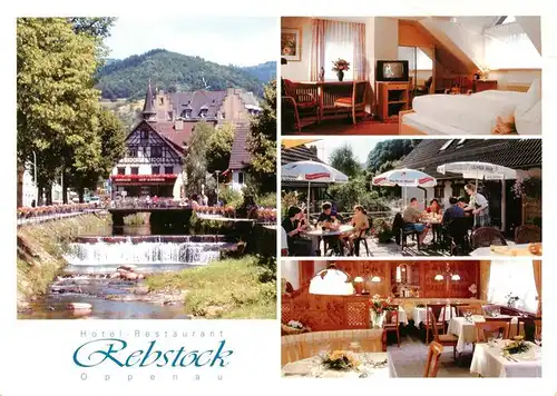 AK / Ansichtskarte 73958845 Oppenau Hotel Restaurant Rebstock Gaestezimmer Terrasse Gastraum