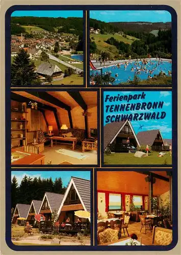 AK / Ansichtskarte 73958876 Tennenbronn Ferienpark Tennenbronn Panorama Schwimmbad Gastraum Bungalows
