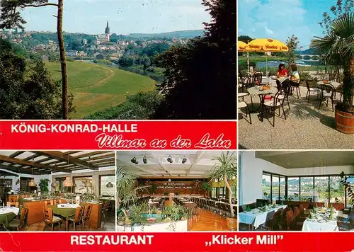 AK / Ansichtskarte 73958891 Villmar Koenig Konrad Halle Restaurant Klicker Mill Gastraeume Terrasse