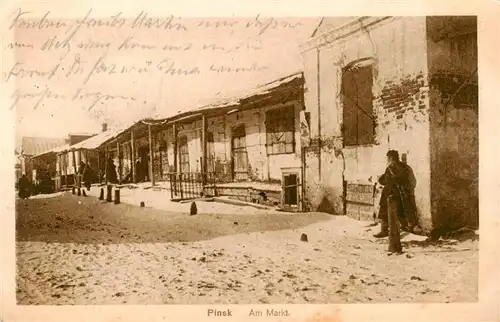 AK / Ansichtskarte  Pinsk_Belarus Am Markt