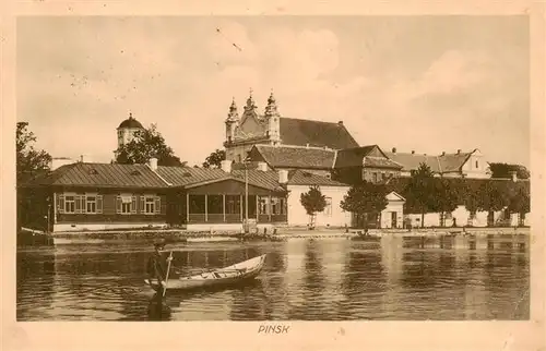 AK / Ansichtskarte  Pinsk_Belarus Ansicht mit Kirche