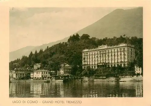 AK / Ansichtskarte 73958949 Como__Lago_di_Como Grand Hotel Tremezzo