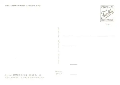 AK / Ansichtskarte  Ettlingen Panorama Blick ins Albtal