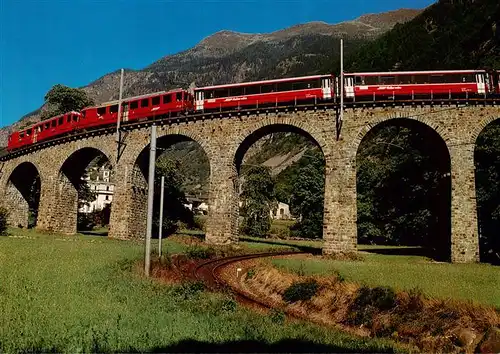 AK / Ansichtskarte  Eisenbahn_Railway_Chemin_de_Fer Bernina Express Rhaetischen Bahnn  