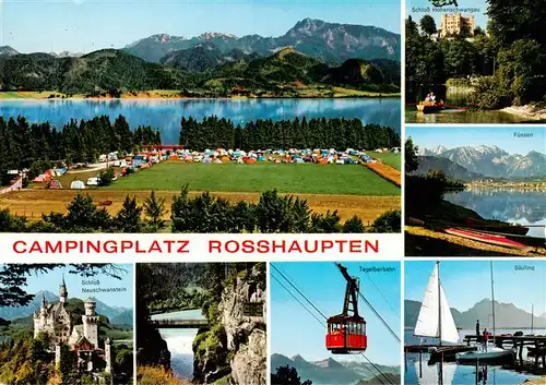 AK / Ansichtskarte  Rosshaupten_Forggensee_Bayern Schloss Hohenschwangau Fuessen Schloss Neuschwanstein Tegelbergbahn Saeuling