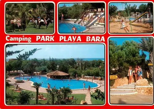AK / Ansichtskarte 73959061 Tarragona_ES Camping Park Playa Bara Schwimmbad Spielplatz