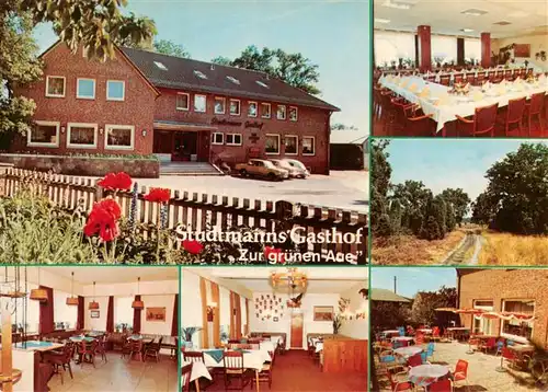 AK / Ansichtskarte  Egestorf_Nordheide Stadtmanns Gasthof Zur gruenen Aue Gastraeume Terrasse