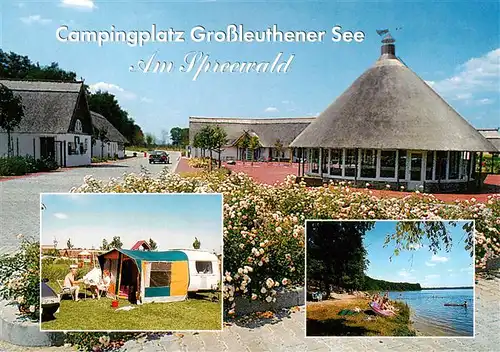 AK / Ansichtskarte  Gross_Leuthen Campingplatz Grossleuthener See Strand