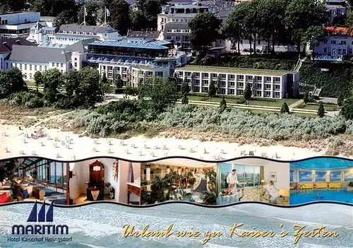 AK / Ansichtskarte  Heringsdorf__Ostseebad_Usedom Maritim Hotel Kaiserhof Gastraeume Hallenbad Fliegeraufnahme