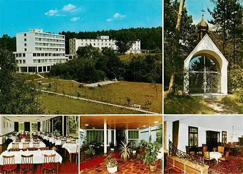 AK / Ansichtskarte  BAD_KIssINGEN Deegenberg Sanatorium Speisesaal Foyer Kapelle