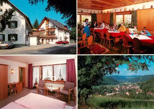 AK / Ansichtskarte  Lenzkirch Hotel Pension Schwoerer Gastraum Zimmer Panorama