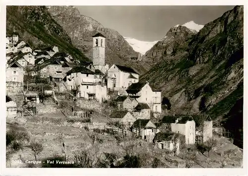 AK / Ansichtskarte  Corippo_Verzasca_TI Ortsansicht mit Kirche Bergdorf