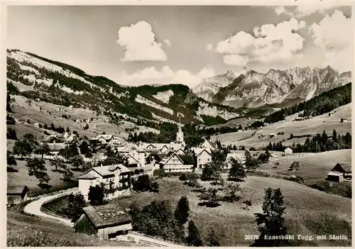 AK / Ansichtskarte  Ennetbuehl_SG Panorama Blick gegen Saentis Appenzeller Alpen