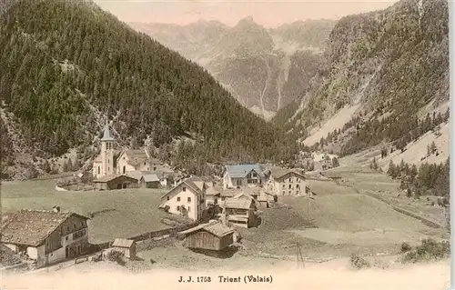 AK / Ansichtskarte  Trient_Martigny_VS Ortsansicht mit Kirche Alpen