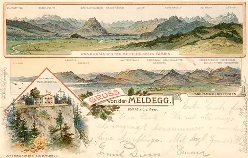 AK / Ansichtskarte  Meldegg_645m_Walzenhausen_AR Panorama Gasthaus zur Meldegg