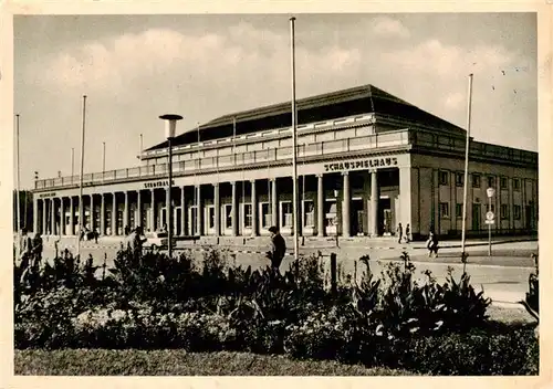 AK / Ansichtskarte  KARLSRUHE_Baden Stadthalle und Schauspielhaus