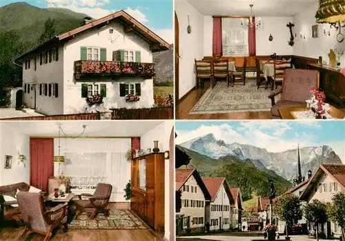 AK / Ansichtskarte  GARMISCH-PARTENKIRCHEN Gaestehaus Siess Gastraeume Ortspartie