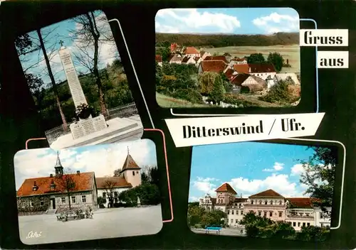 AK / Ansichtskarte  Ditterswind Gedenkstaette Panorama Kirche Schloss