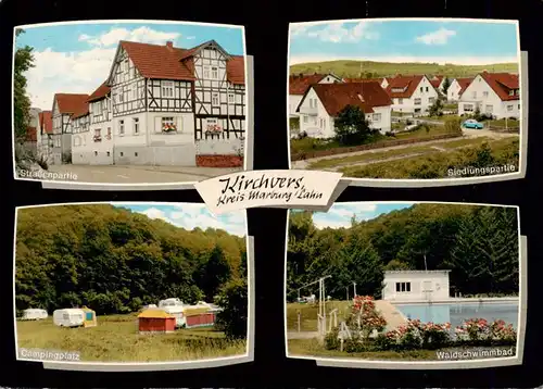 AK / Ansichtskarte  Kirchvers_Lohra Strassenpartie Siedlung Campingplatz Waldschwimmbad