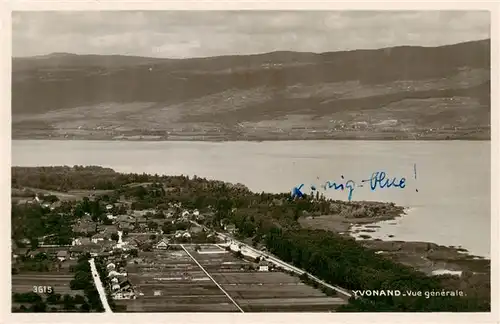 AK / Ansichtskarte  Yvonand_VD Vue générale aérienne
