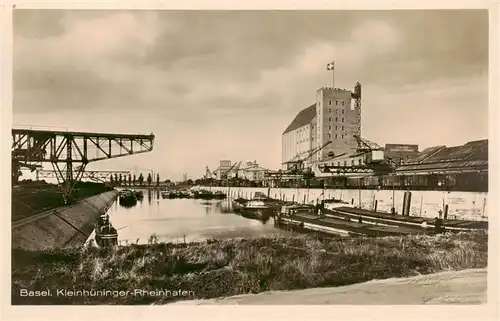 AK / Ansichtskarte  Basel_BS Kleinhueninger Rheinhafen
