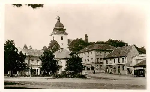 AK / Ansichtskarte  Dobrovice_Dobrowitz_Mlada_Boleslav_Jungbunzlau_CZ Namesti Platz Zentrum Kirche