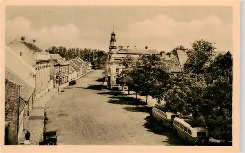 AK / Ansichtskarte  Kostelec_nad_Labem_Elbekosteletz_CZ Ortszentrum Hauptstrasse Kirche