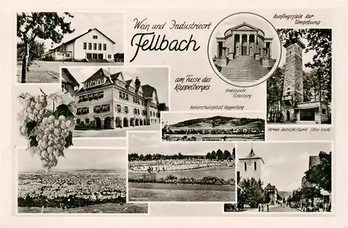 AK / Ansichtskarte 73959483 Fellbach_BW Teilansichten Wein- und Industrieort Ausflugsziele der Umgebung