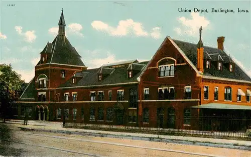 AK / Ansichtskarte 73959544 Burlington_Iowa_USA Union Depot