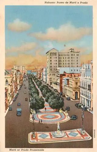 AK / Ansichtskarte 73959548 Habana_Havana Paseo de Marti o Prado Illustration