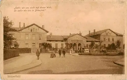 AK / Ansichtskarte  Bitterfeld Bahnhof