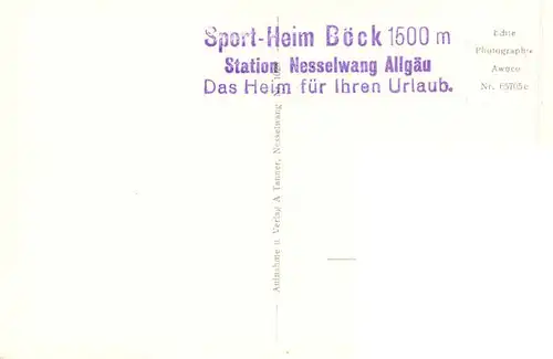 AK / Ansichtskarte 73959580 Nesselwang_Allgaeu_Bayern Sportheim Boeck Alpenpanorama