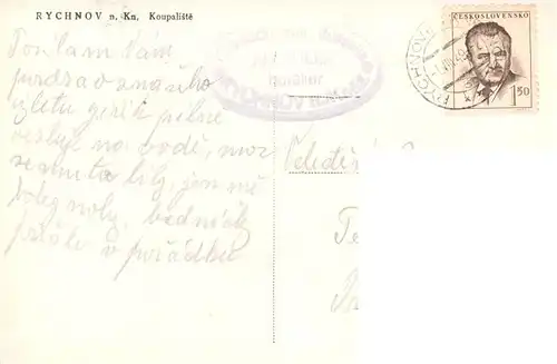 AK / Ansichtskarte  Rychnov_nad_Kneznou_Reichenau_Nemocnice_CZ Koupaliste Freibad