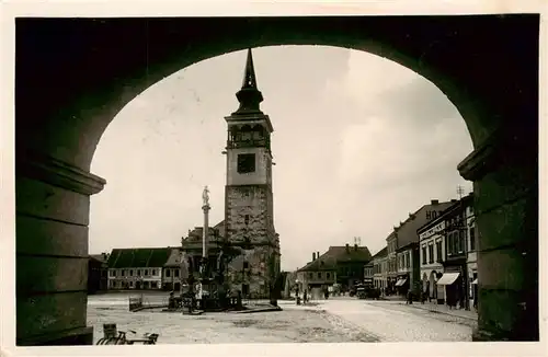 AK / Ansichtskarte  Dobruska_Gutenfeld_CZ Namesti Torbogen Stadtplatz