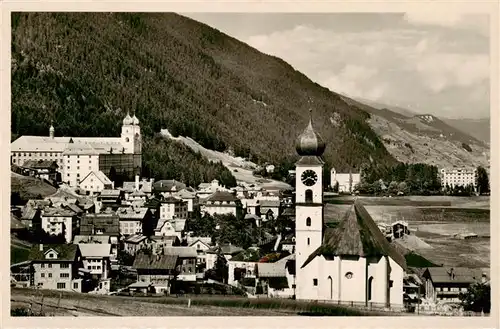 AK / Ansichtskarte  Disentis_GR Neudorf mit Pfarrkirche und Kloster