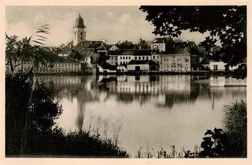 AK / Ansichtskarte  Potschatek_Pocatky_Jindrichuv_Hradec_Neuhaus_Boehmen_CZ Uferpartie am Wasser